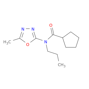 Cyclopentanecarboxamide, N-(5-methyl-1,3,4-oxadiazol-2-yl)-N-propyl-
