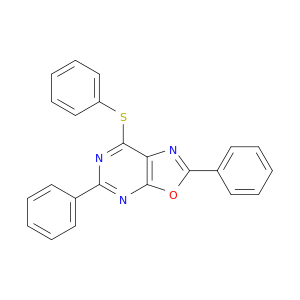 Oxazolo[5,4-d]pyrimidine, 2,5-diphenyl-7-(phenylthio)-
