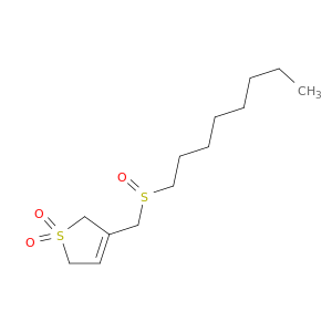 Thiophene, 2,5-dihydro-3-[(octylsulfinyl)methyl]-, 1,1-dioxide