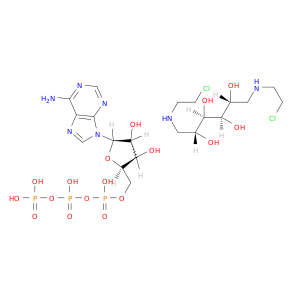 [[[(2R,3R,4R,5R)-5-(6-aminopurin-9-yl)-3,4-dihydroxy-oxolan-2-yl]methoxy-hydroxy-phosphoryl]oxy-hydroxy-phosphoryl]oxyphosphonic acid; (2R,3R,4R,5R)-1,6-bis(2-chloroethylamino)hexane-2,3,4,5-tetrol