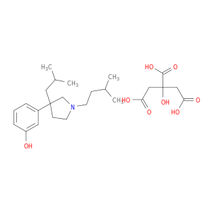 3-[1-(3-methylbutyl)-3-(2-methylpropyl)pyrrolidin-3-yl]phenol 2-hydroxypropane-1,2,3-tricarboxylate(1:1)