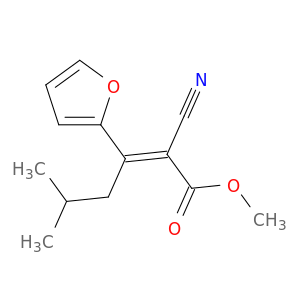 2-Hexenoic acid, 2-cyano-3-(2-furanyl)-5-methyl-, methyl ester, (E)-