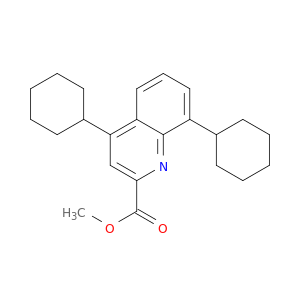 2-Quinolinecarboxylic acid, 4,8-dicyclohexyl-, methyl ester