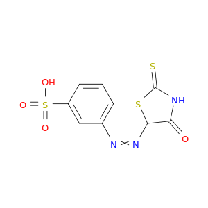 Benzenesulfonic acid, 3-[(4-oxo-2-thioxo-5-thiazolidinyl)azo]-