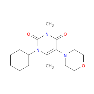 2,4(1H,3H)-Pyrimidinedione,1-cyclohexyl-3,6-dimethyl-5-(4-morpholinyl)-