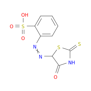 Benzenesulfonic acid, 2-[(4-oxo-2-thioxo-5-thiazolidinyl)azo]-