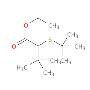 Butanoic acid, 2-[(1,1-dimethylethyl)thio]-3,3-dimethyl-, ethyl ester