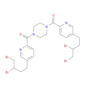 Piperazine, 1,4-bis[[5-(3,4-dibromobutyl)-2-pyridinyl]carbonyl]-