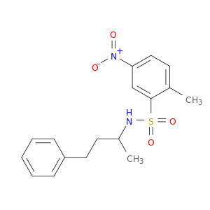 Benzenesulfonamide, 2-methyl-N-(1-methyl-3-phenylpropyl)-5-nitro-