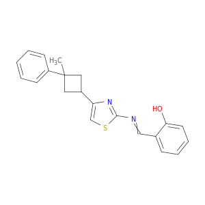 Phenol, 2-[[[4-(3-methyl-3-phenylcyclobutyl)-2-thiazolyl]imino]methyl]-
