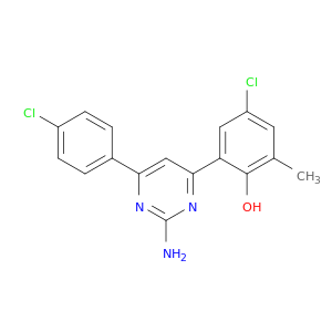 Phenol, 2-[2-amino-6-(4-chlorophenyl)-4-pyrimidinyl]-4-chloro-6-methyl-