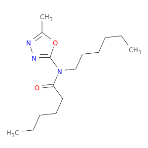 Hexanamide, N-hexyl-N-(5-methyl-1,3,4-oxadiazol-2-yl)-