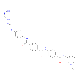 3-((4-((4-(((4-((((AMINOIMINOMETHYL)AMINO)IMINOMETHYL)AMINO)PHENYL)AMINO)CARBONYL)BENZOYL) AMINO)BENZOYL) AMINO)-1-METHYLPYRIDINIUM