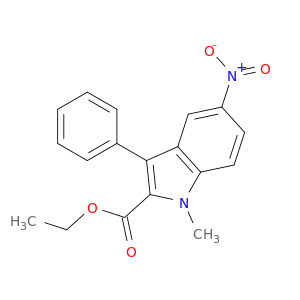 1H-Indole-2-carboxylic acid, 1-methyl-5-nitro-3-phenyl-, ethyl ester