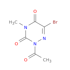 1,2,4-Triazine-3,5(2H,4H)-dione,2-acetyl-6-bromo-4-methyl-