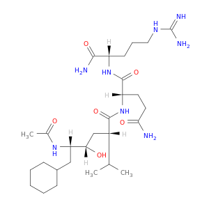 (2S)-2-[[(4S,5S)-5-acetamido-6-cyclohexyl-4-hydroxy-2-propan-2-yl-hexanoyl]amino]-N-[(1S)-1-carbamoyl-4-(diaminomethylideneamino)butyl]pentanediamide