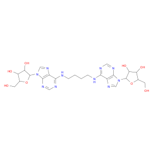 2-[6-[4-[[9-[3,4-dihydroxy-5-(hydroxymethyl)tetrahydrofuran-2-yl]purin-6-yl]amino]butylamino]purin-9-yl]-5-(hydroxymethyl)tetrahydrofuran-3,4-diol