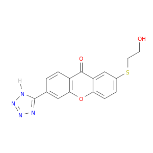 9H-Xanthen-9-one, 2-[(2-hydroxyethyl)thio]-6-(1H-tetrazol-5-yl)-