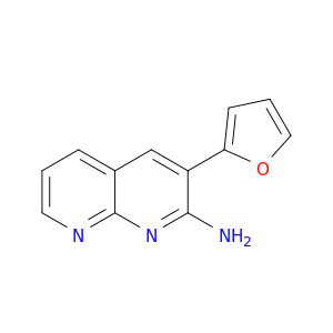 1,8-Naphthyridin-2-amine, 3-(2-furanyl)-