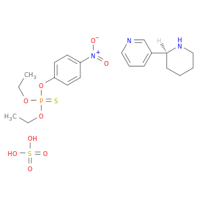 diethoxy-(4-nitrophenoxy)-thioxo-phosphorane; 3-[(2s)-2-piperidyl]pyridine; sulfuric acid