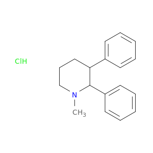 Piperidine, 1-methyl-2,3-diphenyl-, hydrochloride (1:1)