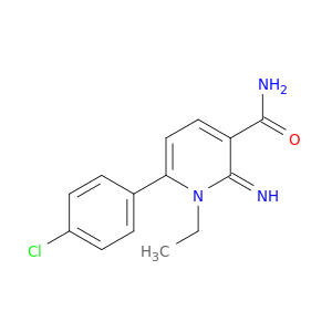 3-Pyridinecarboxamide, 6-(4-chlorophenyl)-1-ethyl-1,2-dihydro-2-imino-