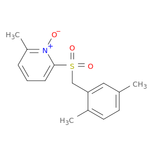 Pyridine, 2-[[(2,5-dimethylphenyl)methyl]sulfonyl]-6-methyl-, 1-oxide