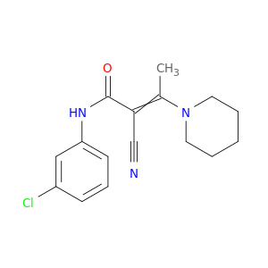 2-Butenamide, N-(3-chlorophenyl)-2-cyano-3-(1-piperidinyl)-