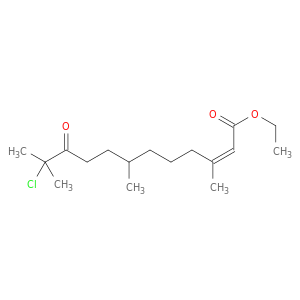 2-Dodecenoic acid, 11-chloro-3,7,11-trimethyl-10-oxo-, ethyl ester, (Z)-