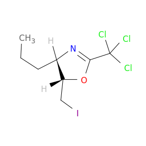Oxazole, 4,5-dihydro-5-(iodomethyl)-4-propyl-2-(trichloromethyl)-, cis-