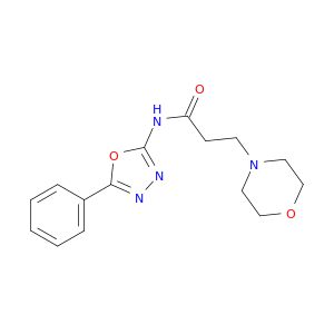 4-Morpholinepropanamide, N-(5-phenyl-1,3,4-oxadiazol-2-yl)-