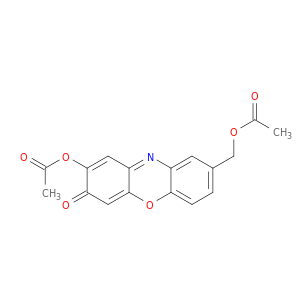 3H-Phenoxazin-3-one, 2-(acetyloxy)-8-[(acetyloxy)methyl]-