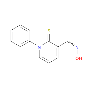 3-Pyridinecarboxaldehyde, 1,2-dihydro-1-phenyl-2-thioxo-, oxime
