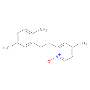 Pyridine, 2-[[(2,5-dimethylphenyl)methyl]thio]-4-methyl-, 1-oxide
