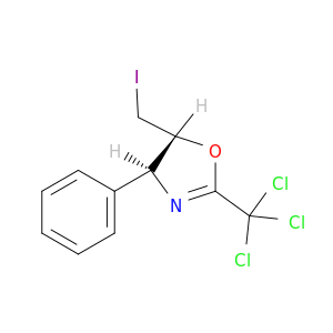 Oxazole, 4,5-dihydro-5-(iodomethyl)-4-phenyl-2-(trichloromethyl)-, trans-