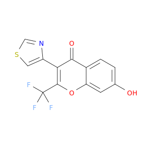 4H-1-Benzopyran-4-one, 7-hydroxy-3-(4-thiazolyl)-2-(trifluoromethyl)-