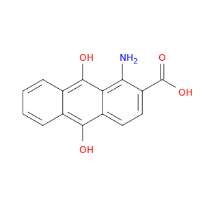 2-Anthracenecarboxylic acid, 1-amino-9,10-dihydroxy-