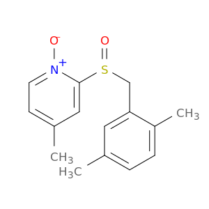 Pyridine, 2-[[(2,5-dimethylphenyl)methyl]sulfinyl]-4-methyl-, 1-oxide