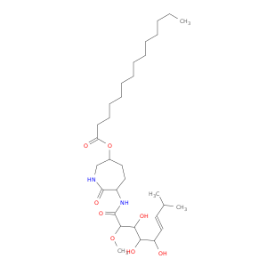 [7-oxo-6-[[(E)-3,4,5-trihydroxy-2-methoxy-8-methyl-non-6-enoyl]amino]azepan-3-yl] tetradecanoate