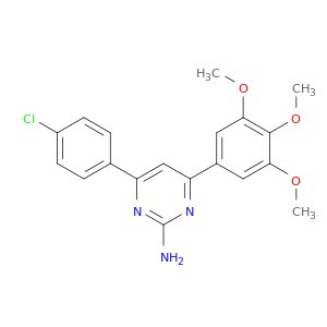 2-Pyrimidinamine, 4-(4-chlorophenyl)-6-(3,4,5-trimethoxyphenyl)-