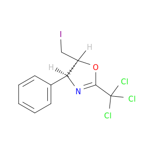 Oxazole, 4,5-dihydro-5-(iodomethyl)-4-phenyl-2-(trichloromethyl)-, cis-