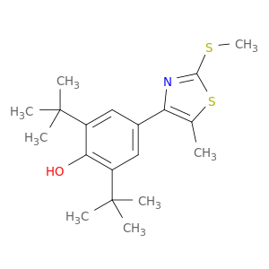 Phenol, 2,6-bis(1,1-dimethylethyl)-4-[5-methyl-2-(methylthio)-4-thiazolyl]-