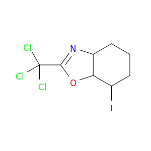 Benzoxazole, 3a,4,5,6,7,7a-hexahydro-7-iodo-2-(trichloromethyl)-