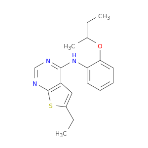 Thieno[2,3-d]pyrimidin-4-amine, 6-ethyl-N-[2-(1-methylpropoxy)phenyl]-