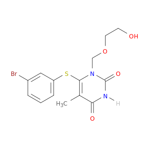 6-(3-bromophenyl)sulfanyl-1-(2-hydroxyethoxymethyl)-5-methyl-pyrimidine-2,4-dione