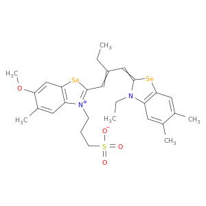 苯并苯并碱,2-[2-[(3-乙基-5,6-二甲基-2(3H)-苯并苯基唑烷丙烯)甲基]-1-丁烯基]-6-甲氧基-5-甲基-3-(3-磺基)-,内盐