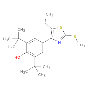 Phenol, 2,6-bis(1,1-dimethylethyl)-4-[5-ethyl-2-(methylthio)-4-thiazolyl]-