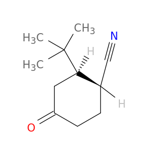 Cyclohexanecarbonitrile, 2-(1,1-dimethylethyl)-4-oxo-, trans-