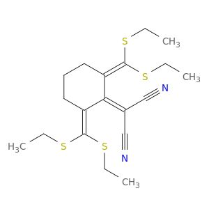 Propanedinitrile, [2,6-bis[bis(ethylthio)methylene]cyclohexylidene]-