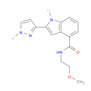 1H-Indole-4-carboxamide, N-(2-methoxyethyl)-2-(1H-pyrazol-3-yl)-